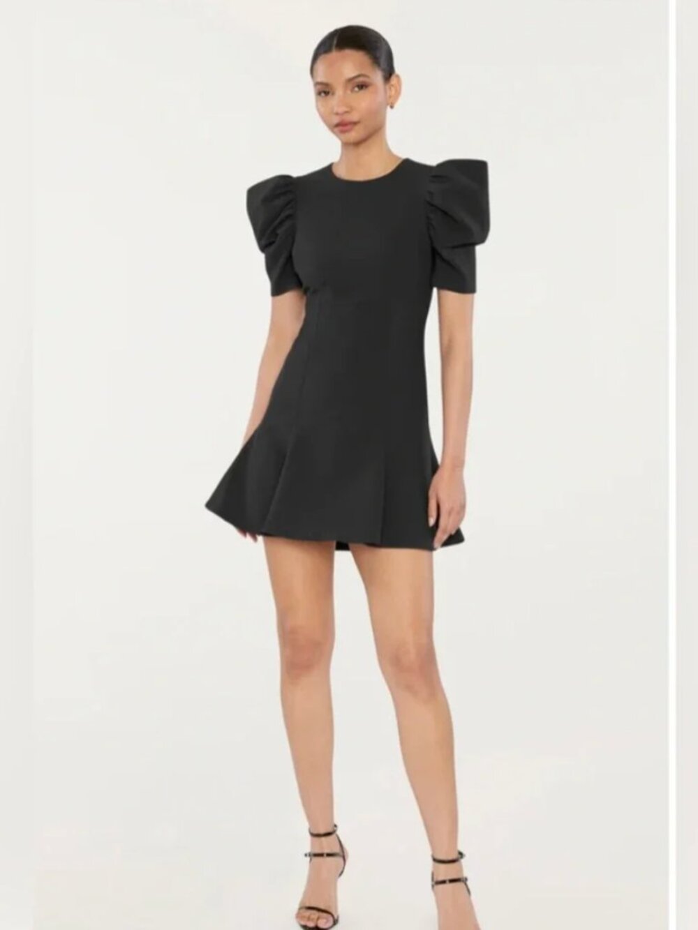 Likely Alia dress  puff sleeve fit and flare black 0